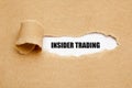 Insider Trading Torn Paper Concept Royalty Free Stock Photo