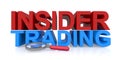 Insider trading on white Royalty Free Stock Photo