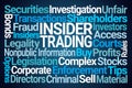 Insider Trading Word Cloud Royalty Free Stock Photo