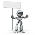Insist on artificial intelligence robot. Royalty Free Stock Photo