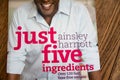 Insley Harriott celebrity cookbook - Just Five Ingredients. As seen on TV - easy to make at home recipes. Royalty Free Stock Photo