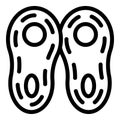 Insoles feet pain icon outline vector. Arch surgery