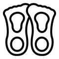 Insoles heel icon outline vector. Foot bone Royalty Free Stock Photo