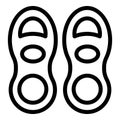 Insoles modern icon outline vector. Ankle wear heel