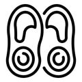 Insoles surgical care icon outline vector. Foot bone