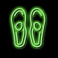 insoles for treatment flat feet neon glow icon illustration Royalty Free Stock Photo