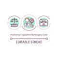 Insolvency legislation concept icon Royalty Free Stock Photo