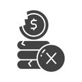 Insolvent icon vector image. Royalty Free Stock Photo