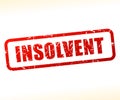 Insolvent text stamp