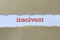 Insolvent word on white Royalty Free Stock Photo