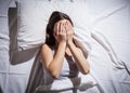 Insomnia depressed woman Royalty Free Stock Photo