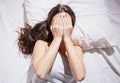 Insomnia depressed woman Royalty Free Stock Photo