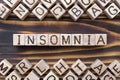 Insomnia wooden cubes with letters