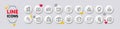 Inspect, Checkbox and Clipboard line icons. For web app, printing. White buttons 3d icons. Vector