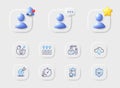 Inspect, Cloud upload and Evaporation line icons. For web app, printing. Vector