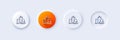 Inspect line icon. Building quality sign. Line icons. Vector