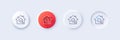 Inspect line icon. Building quality sign. Line icons. Vector