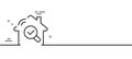 Inspect line icon. Building quality sign. Minimal line pattern banner. Vector