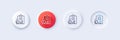 Inspect line icon. Quality research sign. Line icons. Vector