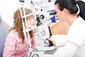 Inspect a patient in ophthalmology labor