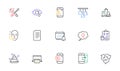 Inspect, Recycle and Energy line icons for website, printing. For design. Vector
