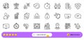Inspect, Timer and Equality line icons for web app. Pictogram icon. Line icons. Vector