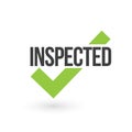 inspected check mark. vector illustration isolated on white background Royalty Free Stock Photo