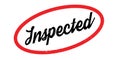 Inspected rubber stamp