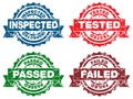 Inspected Tested Passed Failed Stamps Royalty Free Stock Photo