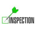 inspection approval check dart illustration design Royalty Free Stock Photo