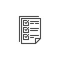 Inspection Checklist line icon