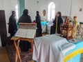 Inspection of the construction of the Church and the Episcopal service in the Kaluga region of Russia.