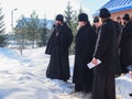 Inspection of the construction of the Church and the Episcopal service in the Kaluga region of Russia.
