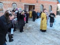 Inspection of the construction of the Church and the Episcopal service in the Kaluga region of Russia.