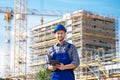 Inspection Engineer Worker At Construction Site Royalty Free Stock Photo