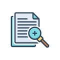 Color illustration icon for Inspection, oversight and supervision