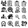 Inspection icon vector set. Testing illustration sign collection. Check symbol.