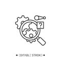 Inspection line icon.Editable vector illustration