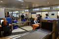 Inspection of personal belongings of passengers at Sheremetyevo international airport