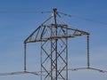 Inspection process for high-voltage tower structures for maintenance Royalty Free Stock Photo