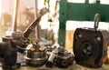 inspection and repairing hydraulic piston pump