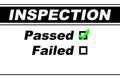Inspection Results Passed Royalty Free Stock Photo