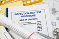 Inspection and test procedure concept Royalty Free Stock Photo