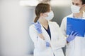 Inspection of two doctors in hospital Royalty Free Stock Photo