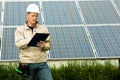 Inspection Visit At Solar Power Station Royalty Free Stock Photo