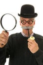 Inspector with magnifier