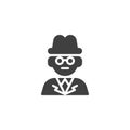 Inspector man vector icon