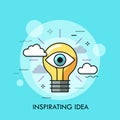 Inspirating idea thin line concept Royalty Free Stock Photo