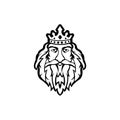 Inspiration Bearded king logo.king man