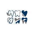 Clinic Dental health care medicine illustration logo set